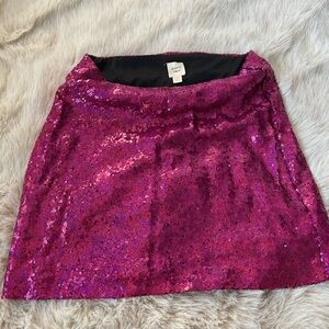 Glamorous Fuchsia Sequin Mini Skirt